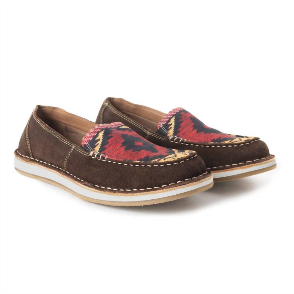 NEW MYRA women's auburn sneakers in brown/red